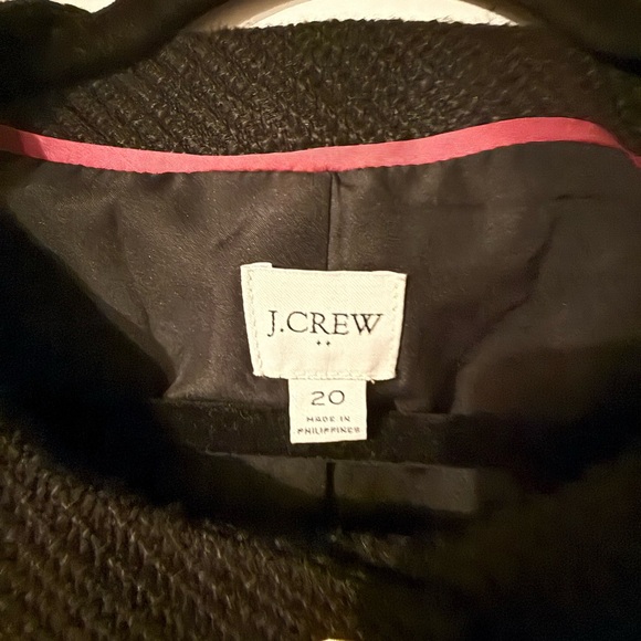 J. Crew Black Textured Lady Jacket with Gold Accents - Picture 4 of 9